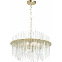 Toolight Lampe Suspendue APP1653-6CP 50cm Gold