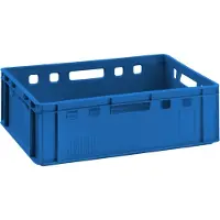 BURI Caisse à viande E2 Caisse à viande bleue 60x40x20cm Caisse de boucherie Caisse de stockage Caisse gerbable | Eurobox Germany alimentaire, robuste, empilable