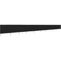 Syfax Paravent 9 panneaux Tissu 1200 x 160 cm Noir
