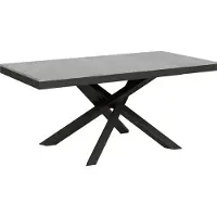 Itamoby Table Extensible 90X180/440 Cm Volantis Evolution Ciment Structure Anthracite