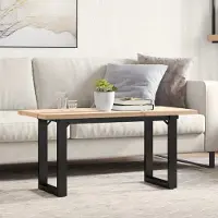 Prolenta Maison Exclusive - Table basse cadre en O 100x50x45,5 cm bois de pin massif acier