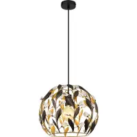 Globo Lampe pendante de campagne Mika Noir