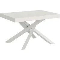 Itamoby Table Extensible 90X120/380 Cm Volantis Frêne Blanc Structure Blanc