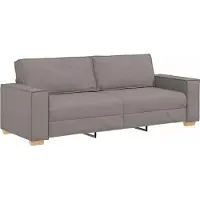 Syfax Canapé 3 places Taupe 180 cm Tissu