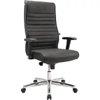 Topstar fauteuil de direction (cuir noir noir / avec accoudoirs) - PT19TA80