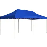Syfax Tente de réception pliable Aluminium 6 x 3 m Bleu