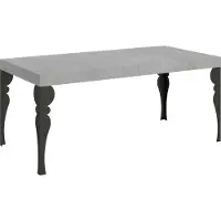 Itamoby Table Extensible Paxon 200/304X90 Cm Béton Avec Pieds Anthracite