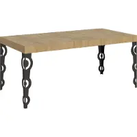 Itamoby Table Extensible 90X180/284 Cm Karamay Chêne Nature Structure Anthracite