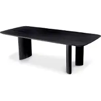 Casa Padrino Luxus Esstisch Schwarz 241 x 109,5 x H. 77 cm - Table de cuisine rectangulaire en bois massif - Meubles de salle à manger - Meubles de cuisine - Meubles de luxe - Ameublement de luxe