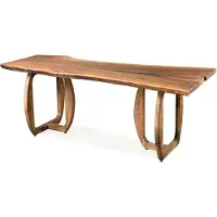 Casa Padrino Luxe Table de salle à manger en bois massif Marron 200 x 100 x H. 76 cm - Table de cuisine en noyer massif - Meubles de salle à manger - Meubles en bois massif - Meubles de luxe