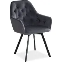 Homestyle4u Chaise de Salle à Manger Moderne Velours Gris Design Chaise de Cuisine Chaise pas Cher Fauteuil Rembourrée