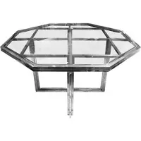 Casa Padrino Luxus Designer Esstisch Silber 100 x 100 x H. 78 cm - Table de salle à manger en métal avec plateau en verre - Meubles de salle à manger - Meubles de luxe