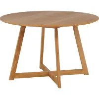 Furnlux Classic FURNLUX Table à manger Yakidon Chêne 52cm / Hauptfarbe : Beige / Dimensions : 52 x 120 x 75 cm