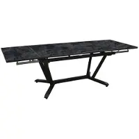 Proloisirs Table de jardin Vita graphite/magma en Aluminium 180/230/280 x100 cm - plateau Kedra