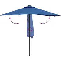Syfax Parasol de jardin Azur 294 x 150 x 223 cm Polyester et Acier