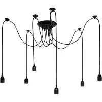 EDO Plafonnier Suspension spider ARANEA 6xE27 noir EDO777189