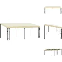 vidaXL Pavillon mural 6x3x2,5 m Blanc crème - Pavillons & Tentes de réception