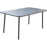HABITAT ET JARDIN Table jardin en métal "Bilbao" - 150 x 90 x 71 cm - Gris