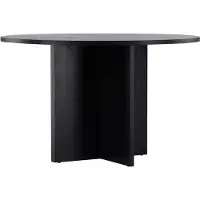 Furnlux Classic FURNLUX Table à manger Strada Black 170cm / Hauptfarbe : Schwarz / Abmessungen : 170 x 170 x 74 cm