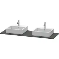 Duravit Console XSQUARE avec 2 découpes 16x1600x550mm grap ma