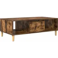 Syfax Table basse Chêne fumé 102 x 55 x 35 cm Bois d'ingénierie
