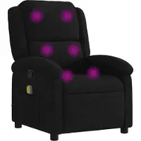 Syfax Fauteuil de massage inclinable noir velours