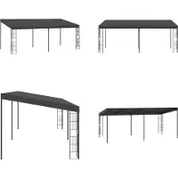 vidaXL Gazebo mural 3x6 m tissu anthracite - Gazebo mural - Gazebo mural - Gazebo de terrasse - Gazebo