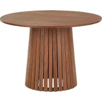 Happy Garden Table à manger ronde 110cm en bois foncé LIV