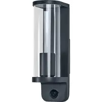 Osram Endura Classic LED Applique Tubular, douille E27, capteur PIR, IP44, aluminium gris foncé, verre
