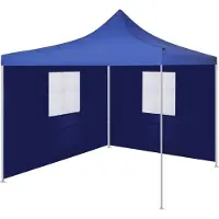 Syfax Tente pliable avec 2 parois 3 x 3 m Bleu