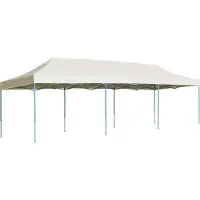 Syfax Tente de réception pliable escamotable 3x9 m crème