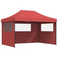 Syfax Tente de réception pliable escamotable avec 3 parois latérales
