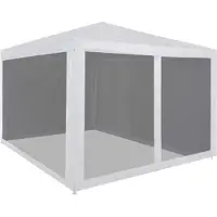The Living Store Tente de réception avec 4 parois latérales en maille 3 x 3 m