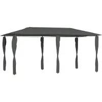 Syfax Belvédère avec revêtement de poteaux 2,98x5,3x2,59 m 160 g/m²