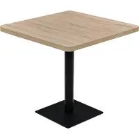 Syfax Table de bistro MDF et acier Carré 80x80x75 cm Couleur de chêne