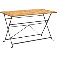 Syfax Table pliable de jardin 120x70x74 cm Bois d'acacia massif