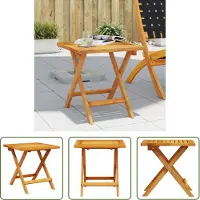 The Living Store Table d'appoint de jardin 40 x 40 x 40 cm en bois massif d'acacia