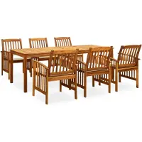 Prolenta Maison Exclusive - Ensemble de salon de jardin 7 pièces avec coussins, en bois massif d'acacia