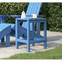 Prolenta Maison Exclusive - Table de jardin Adirondack bleu océan 38 x 38 x 46 cm en PEHD