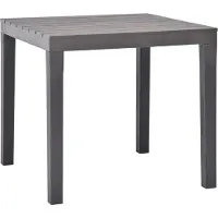 Syfax Table de jardin Moka 78x78x72 cm Plastique