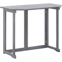 The Living Store Table de balcon pliante 90 x 50 x 74 cm en bois massif d'acacia