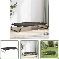The Living Store Chaise longue pliable Anthracite Tissu Oxford et acier