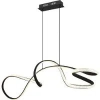 Globo Lighting Lampe à suspendre métal noir mat, LED