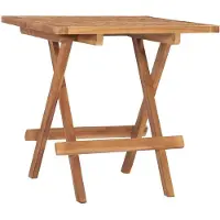 Syfax Table pliable de jardin 50x50x50 cm Bois de teck solide