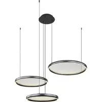 Globo Lighting Lampe à suspendre métal noir mat, LED