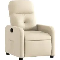Syfax Fauteuil inclinable Crème Tissu