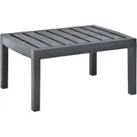Syfax Table de jardin Anthracite 78x55x38 cm Plastique