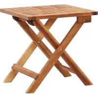 The Living Store Table basse de jardin pliante 40 x 40 x 40 cm en bois massif d'acacia