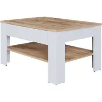Vicco Table basse Milan Chêne blanc/force de l'or 92.2x65cm, Model 54385