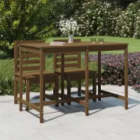 Prolenta Maison Exclusive - Table de jardin brun miel 159,5x82,5x110 cm Bois massif de pin